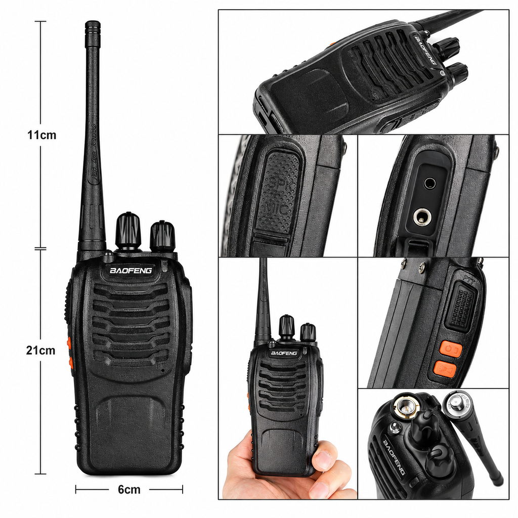 Baofeng BF-888S Walkie Talkie – Rechargeable Long Range Two-Way Radio