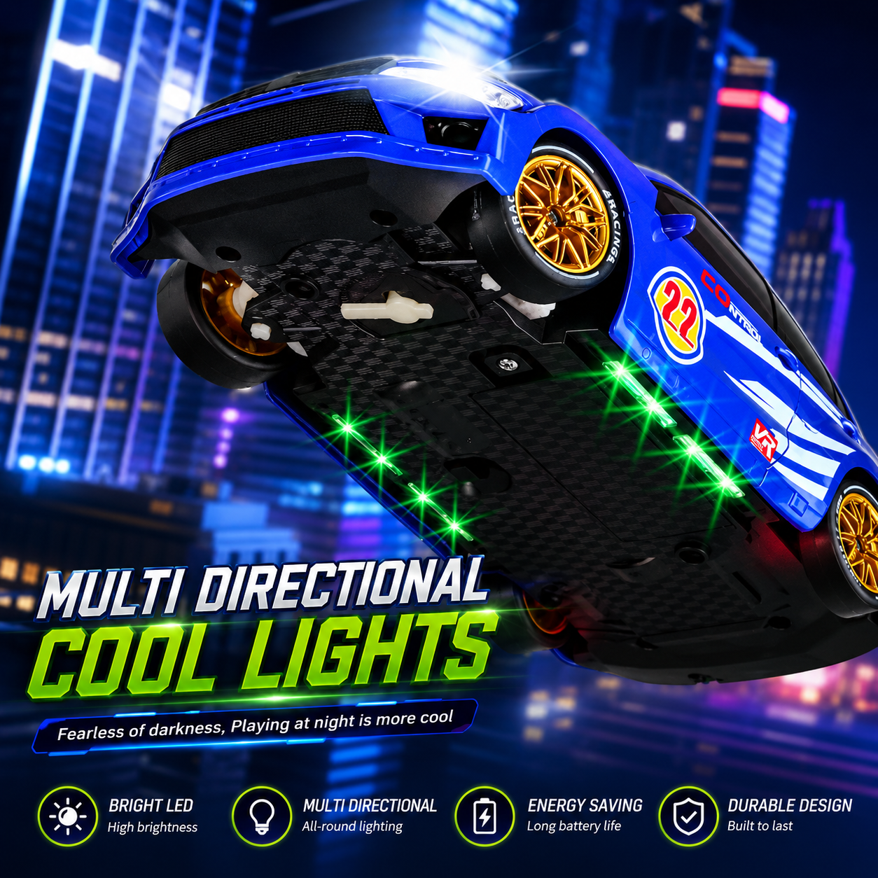 1:24 RC Drift Car – 4WD Rechargeable Racing Car with Smoke Effect