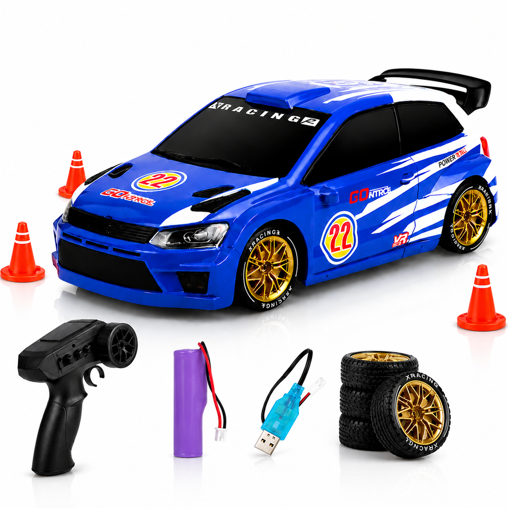 1:24 RC Drift Car – 4WD Rechargeable Racing Car with Smoke Effect