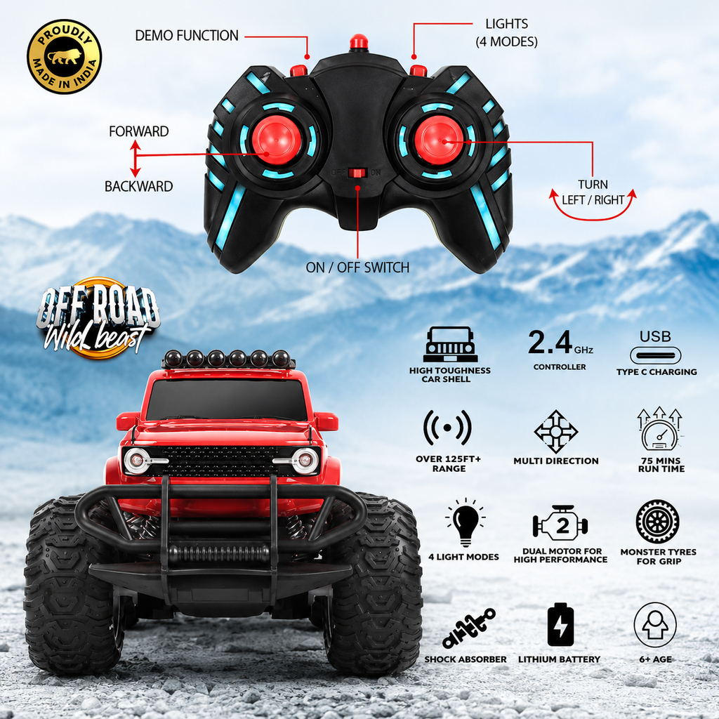 popsugar Off Roader Rechargeable Remote Control Car